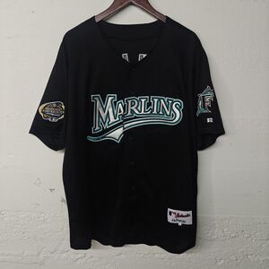 Majestic Florida Marlins Baseball Jersey Black XL MLB 2003 Alternative - Willis